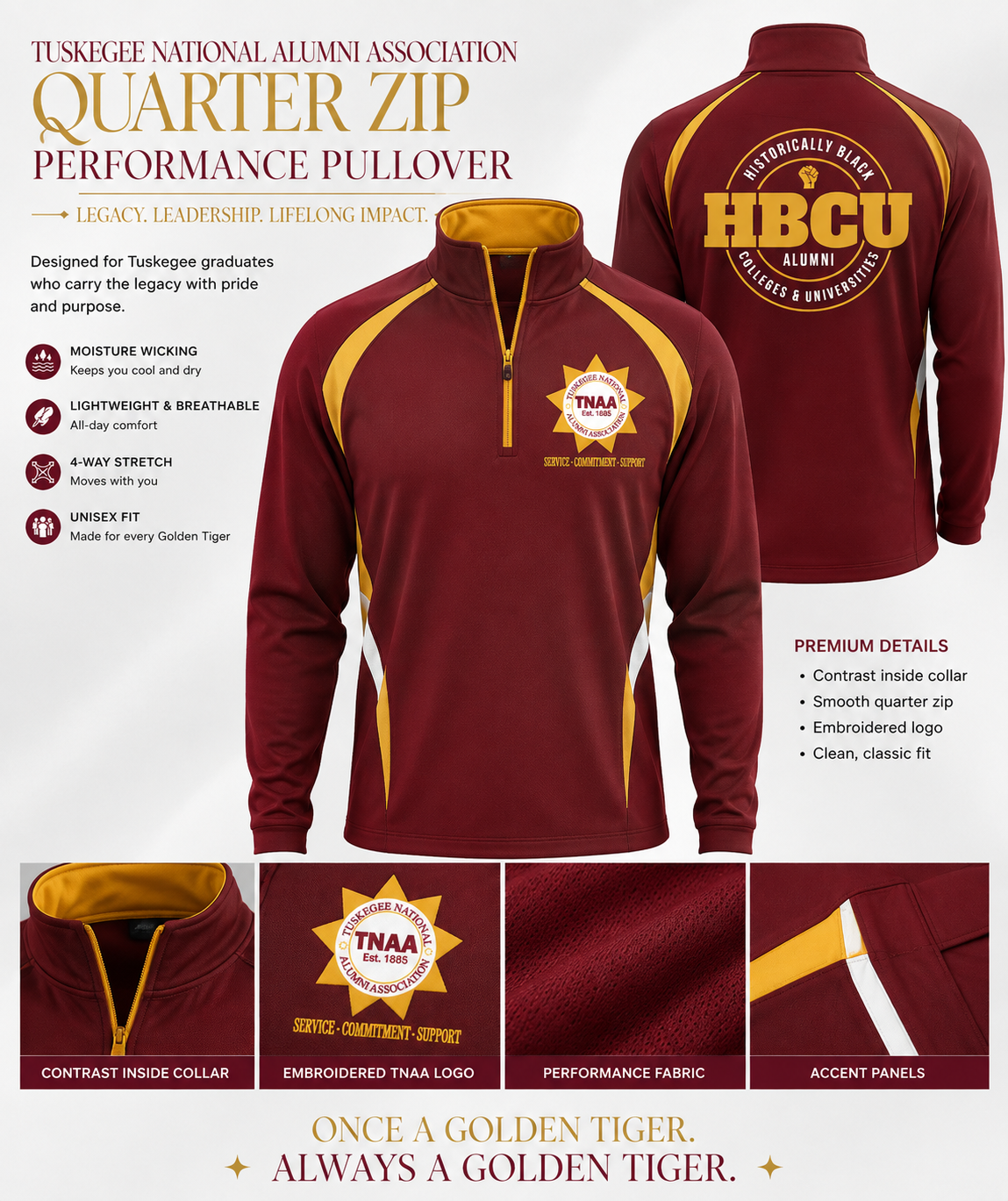TNAA Performance Quarter Zip Pullover (Pre Order)