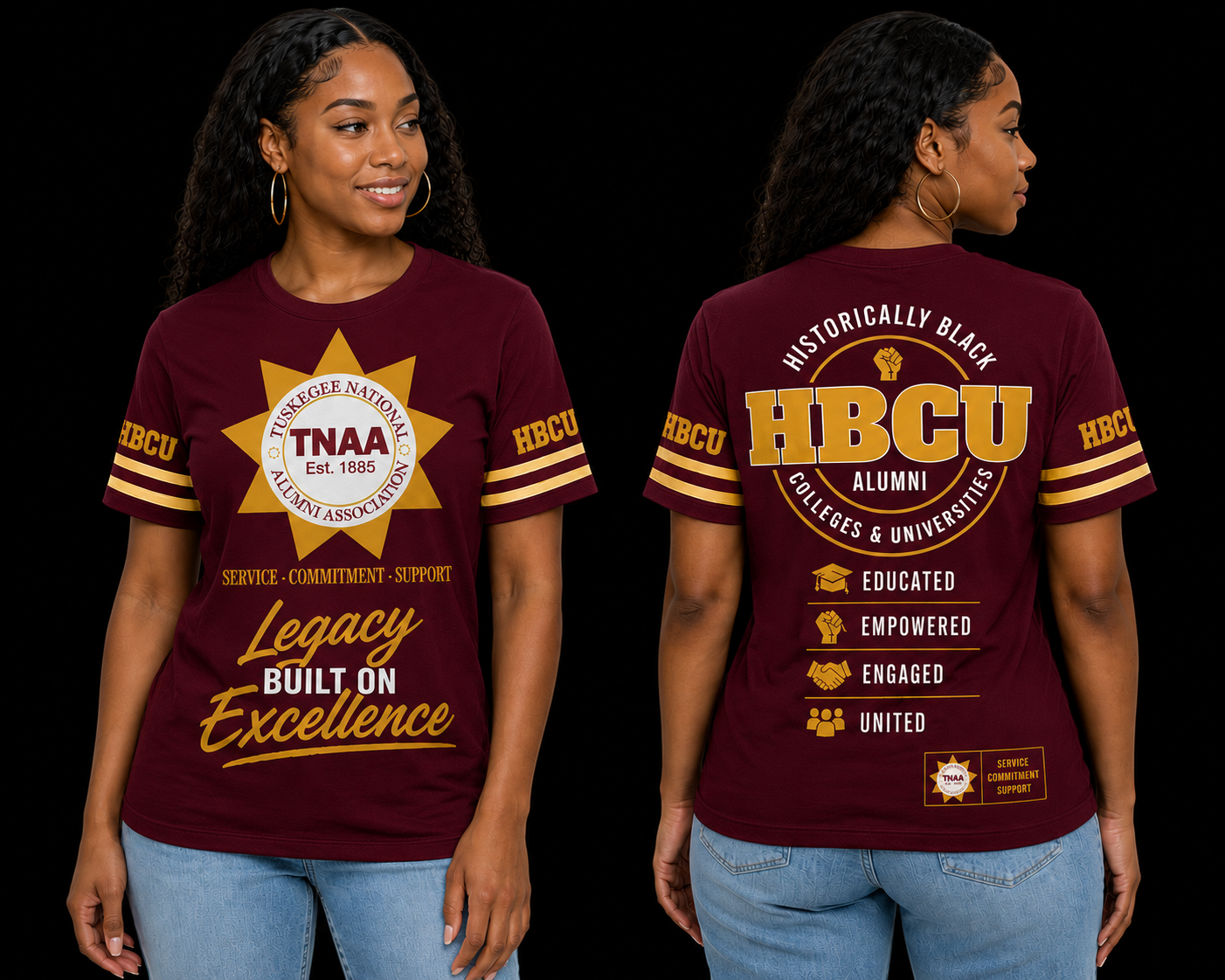 Tuskegee National Alumni Association Legacy Performance Unisex Fashion Top (Pre Order)