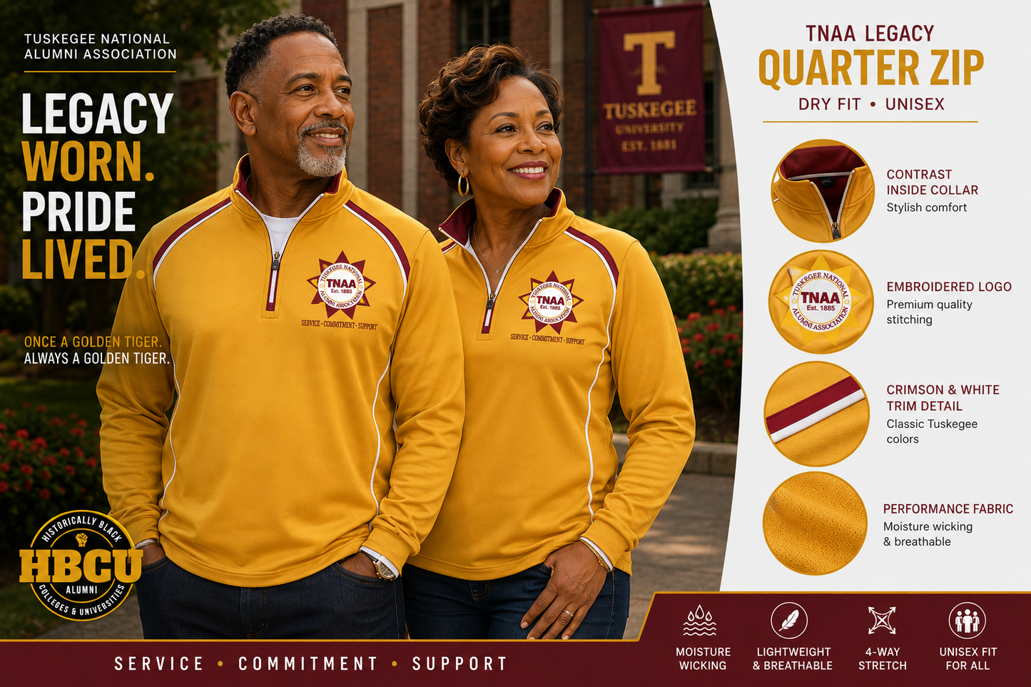TNAA Performance Quarter Zip Pullover (Pre Order)