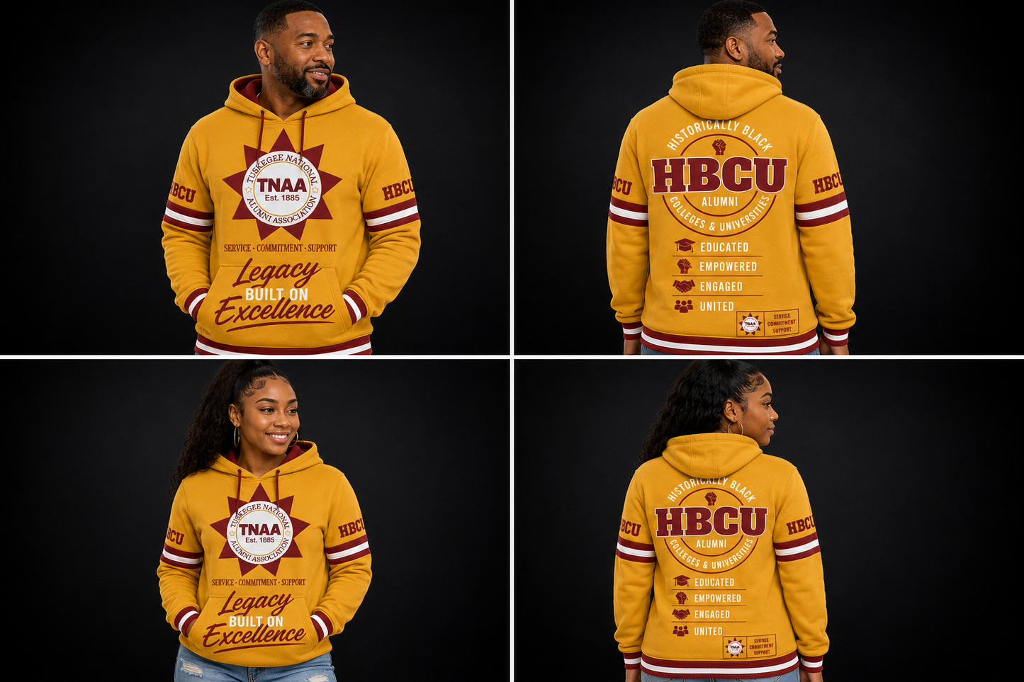 Tuskegee National Alumni Association Legacy Performance Fashion Hoodie (Pre Order)