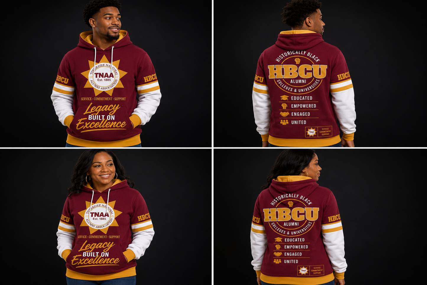Tuskegee National Alumni Association Legacy Performance Fashion Hoodie (Pre Order)