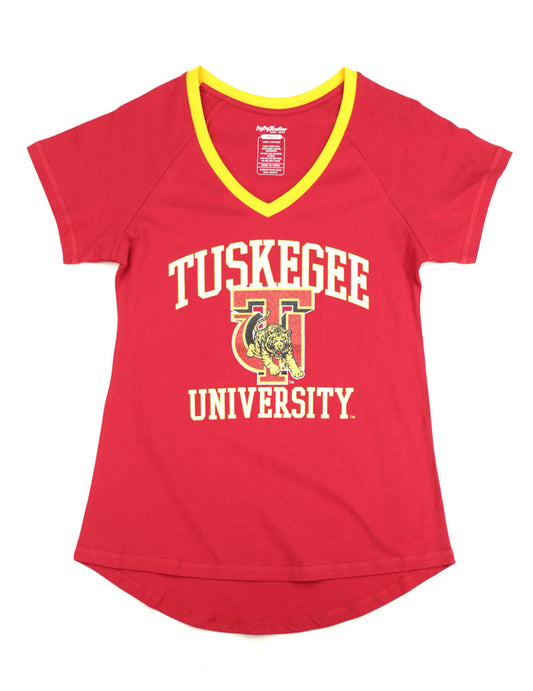 TUSKEGEE UNIVERSITY V-NECK TEE